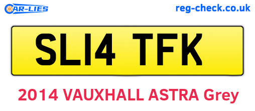 SL14TFK are the vehicle registration plates.