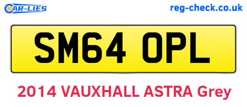SM64OPL are the vehicle registration plates.
