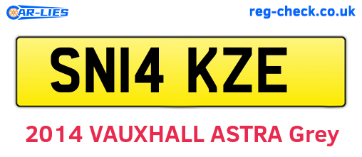 SN14KZE are the vehicle registration plates.