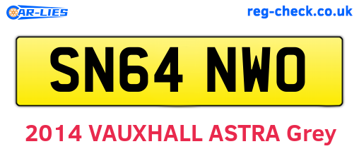 SN64NWO are the vehicle registration plates.
