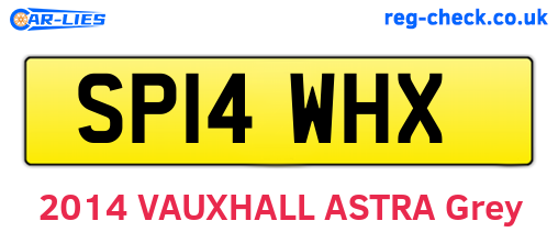 SP14WHX are the vehicle registration plates.