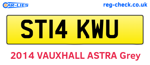 ST14KWU are the vehicle registration plates.