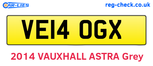 VE14OGX are the vehicle registration plates.