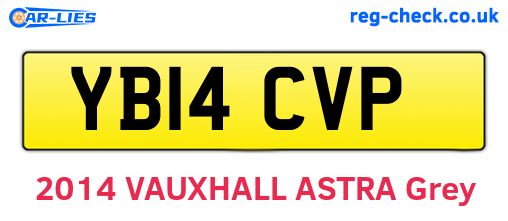 YB14CVP are the vehicle registration plates.