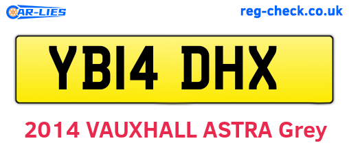 YB14DHX are the vehicle registration plates.