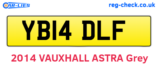 YB14DLF are the vehicle registration plates.