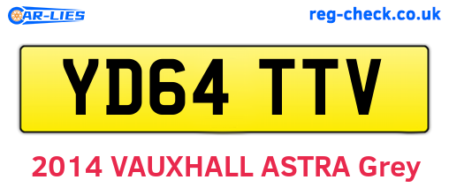 YD64TTV are the vehicle registration plates.