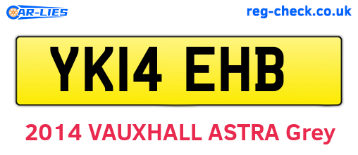 YK14EHB are the vehicle registration plates.