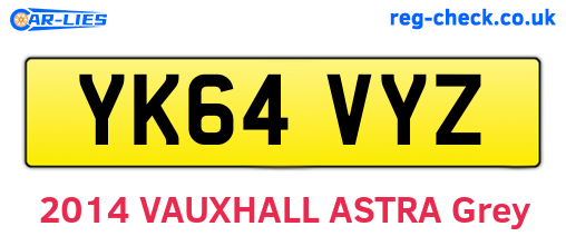 YK64VYZ are the vehicle registration plates.