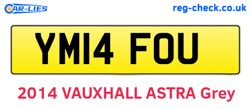 YM14FOU are the vehicle registration plates.