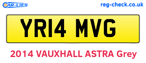 YR14MVG are the vehicle registration plates.