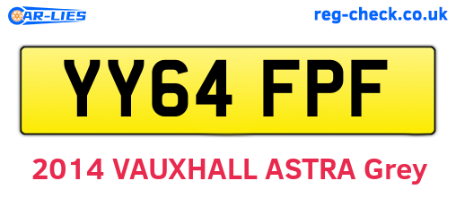 YY64FPF are the vehicle registration plates.