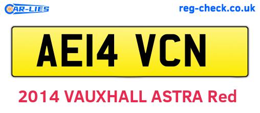 AE14VCN are the vehicle registration plates.