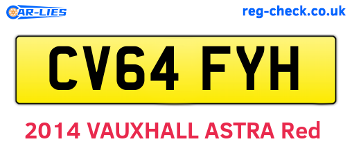 CV64FYH are the vehicle registration plates.