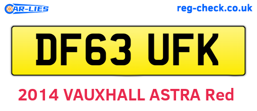 DF63UFK are the vehicle registration plates.