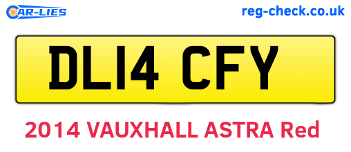 DL14CFY are the vehicle registration plates.