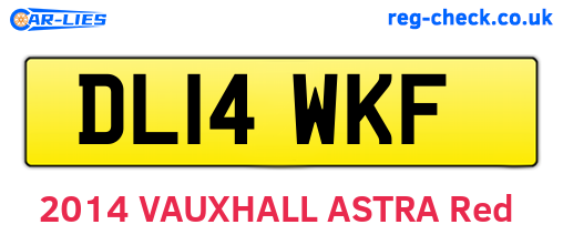 DL14WKF are the vehicle registration plates.
