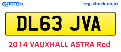 DL63JVA are the vehicle registration plates.