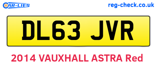 DL63JVR are the vehicle registration plates.