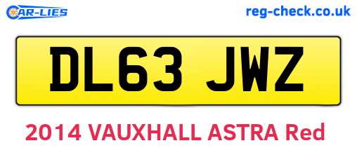 DL63JWZ are the vehicle registration plates.