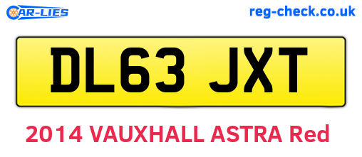 DL63JXT are the vehicle registration plates.