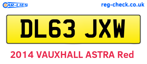 DL63JXW are the vehicle registration plates.