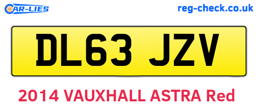 DL63JZV are the vehicle registration plates.