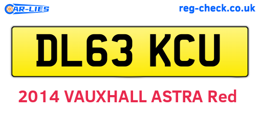 DL63KCU are the vehicle registration plates.