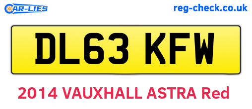 DL63KFW are the vehicle registration plates.