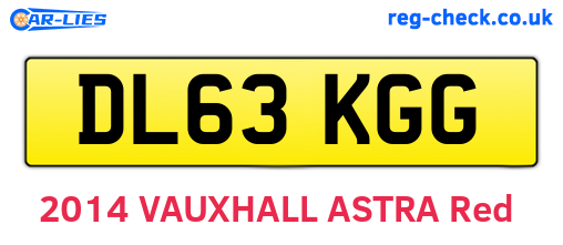 DL63KGG are the vehicle registration plates.