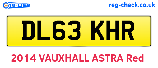 DL63KHR are the vehicle registration plates.
