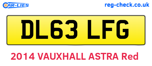 DL63LFG are the vehicle registration plates.