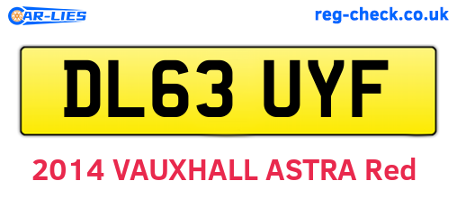 DL63UYF are the vehicle registration plates.