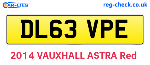 DL63VPE are the vehicle registration plates.