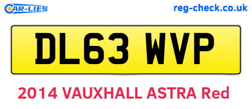 DL63WVP are the vehicle registration plates.