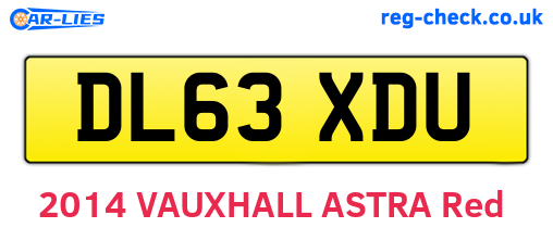DL63XDU are the vehicle registration plates.