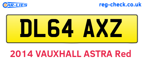 DL64AXZ are the vehicle registration plates.
