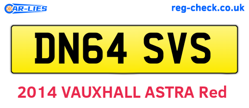 DN64SVS are the vehicle registration plates.