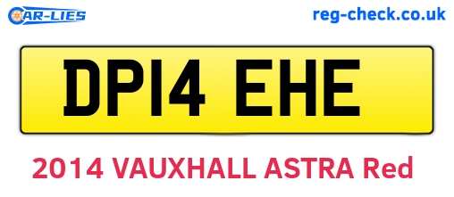 DP14EHE are the vehicle registration plates.