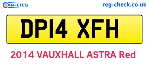 DP14XFH are the vehicle registration plates.