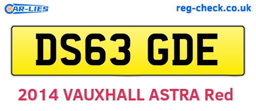 DS63GDE are the vehicle registration plates.