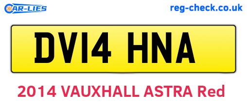 DV14HNA are the vehicle registration plates.