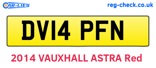 DV14PFN are the vehicle registration plates.