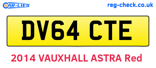 DV64CTE are the vehicle registration plates.