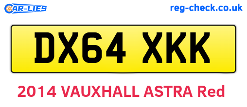 DX64XKK are the vehicle registration plates.
