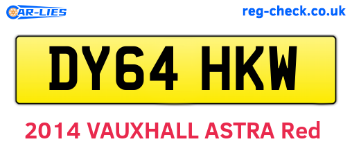 DY64HKW are the vehicle registration plates.