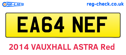 EA64NEF are the vehicle registration plates.