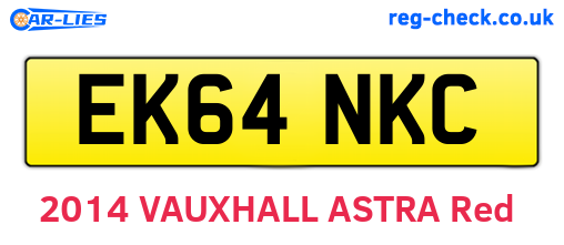 EK64NKC are the vehicle registration plates.