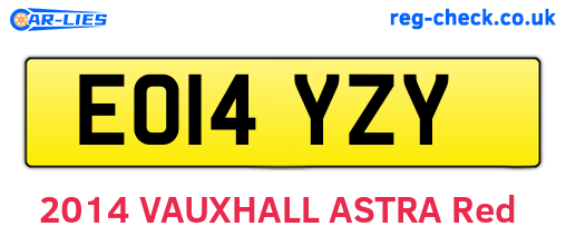 EO14YZY are the vehicle registration plates.