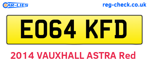 EO64KFD are the vehicle registration plates.